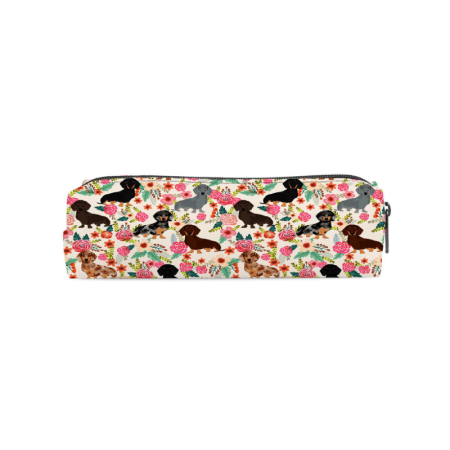 Pochettes à stylos décontractées en polyester, motif teckel, collection Simple Series