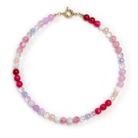 Colliers de perles colorées et pierres naturelles pour femmes
