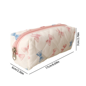 Pochettes À Stylos En Polyester Doux, Motif Fleur, Cœur Et Nœud Papillon, Style Cerise, Collection Simple Series h5 Image6