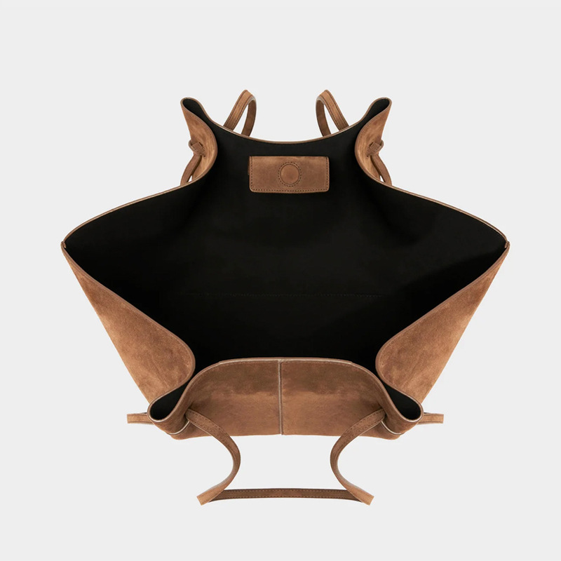Sacs À Bandoulière Trapèze Pour Femmes, Style Décontracté, Couleur Unie, En Daim Torsadé Image3