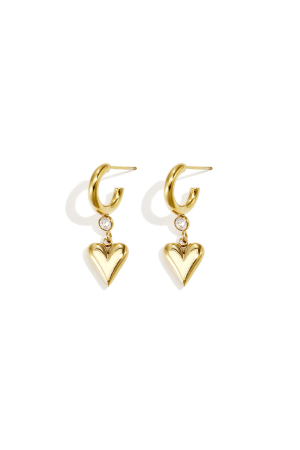 Boucles D'Oreilles Pendantes En Acier Inoxydable En Forme De Cœur, Collection Daily Simple, Bijoux Pour Femmes h5 