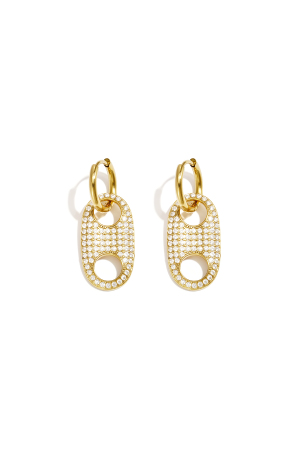 Boucles D'Oreilles Pendantes En Acier Inoxydable, Forme Géométrique, Collection Simple Pour Le Quotidien, Bijoux Pour Femmes h5