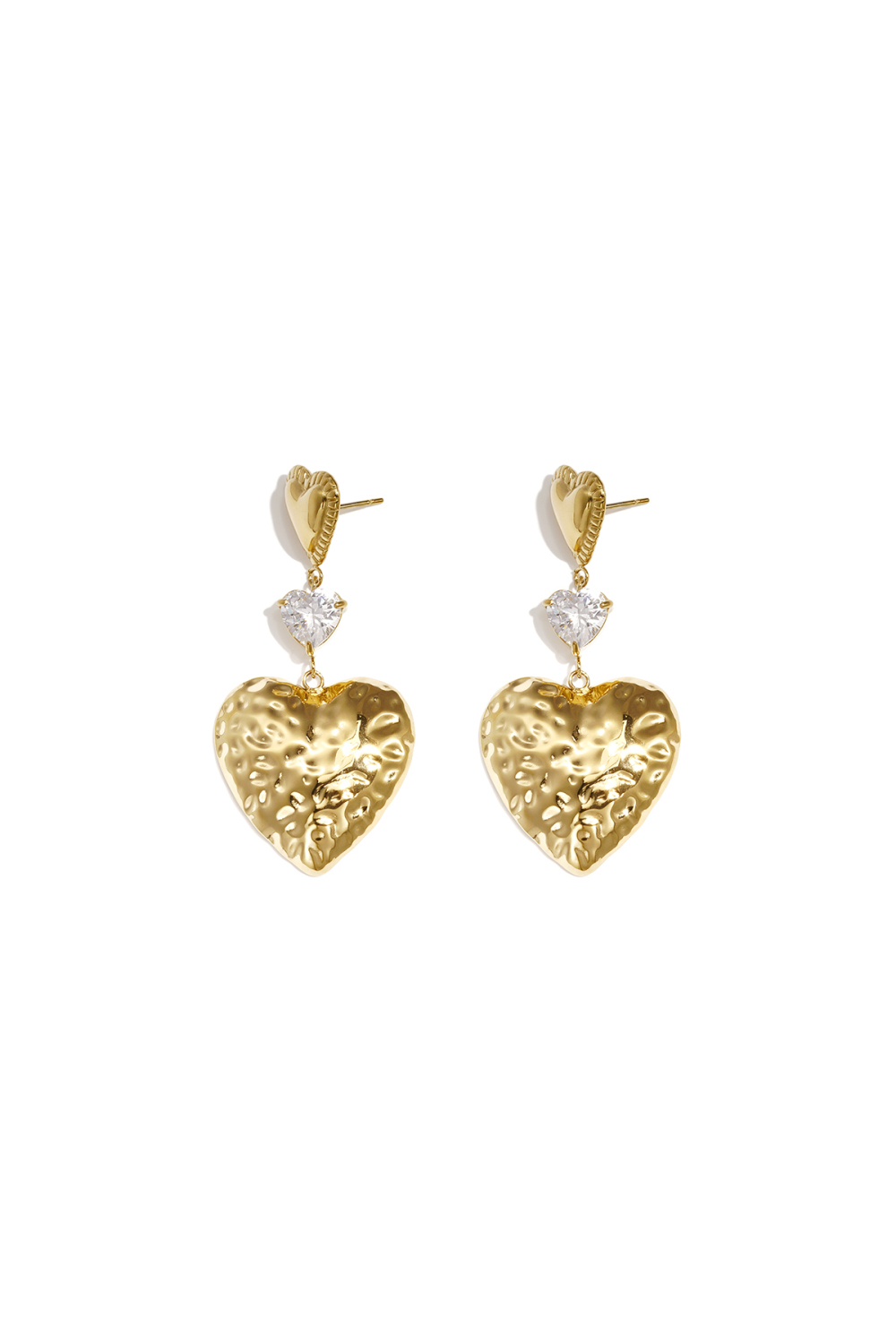 Boucles D'Oreilles Pendantes En Acier Inoxydable En Forme De Cœur, Collection Daily Simple, Bijoux Pour Femmes 