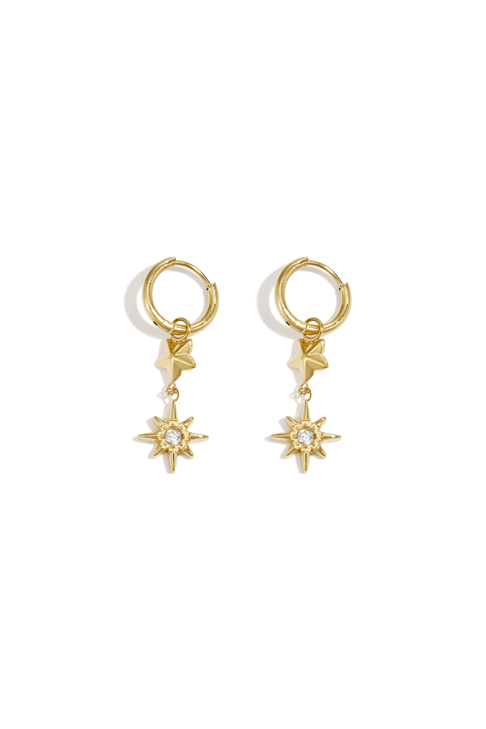 Boucles D'Oreilles Pendantes En Acier Inoxydable, Style Étoile, Collection Daily Simple, Bijoux Pour Femmes 