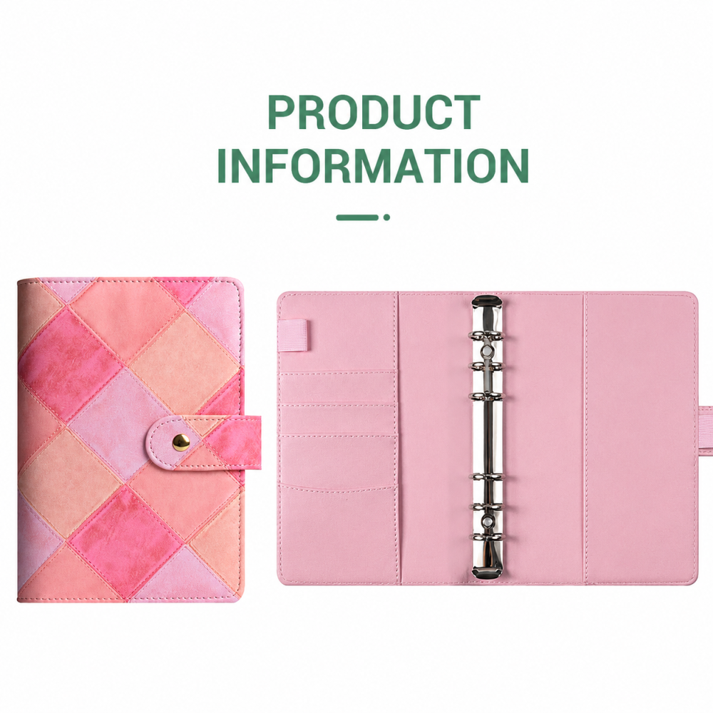 Agendas Et Carnets De La Série Simple Retro Patchwork, Couleurs Et Formes Géométriques Mélangées Image4