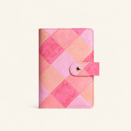 Agendas et carnets de la série Simple Retro Patchwork, couleurs et formes géométriques mélangées