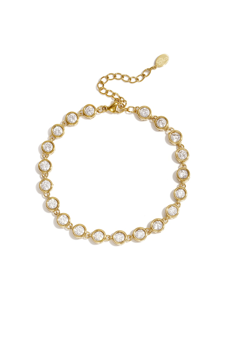 Bracelet en acier inoxydable à maillons ronds, collection Simple Daily, bijoux pour femmes