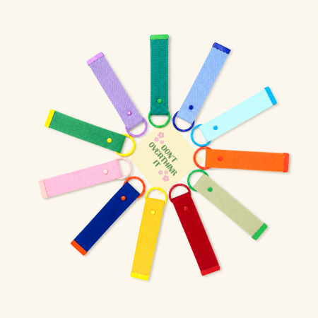 Porte-clés en coton tissé uni Simple Series Daily 2