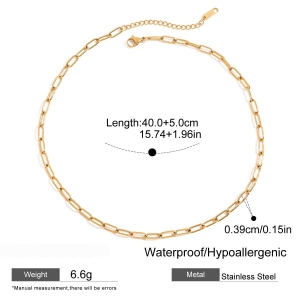Colliers Pendentifs Pour Femmes En Acier Inoxydable Étanche, Forme Elliptique Et Goutte Simple, Couleur Or, Zircon h5 
