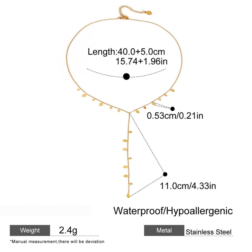 Colliers Pendentifs Pour Femmes En Acier Inoxydable Étanche Avec Pompon En Forme De Y 