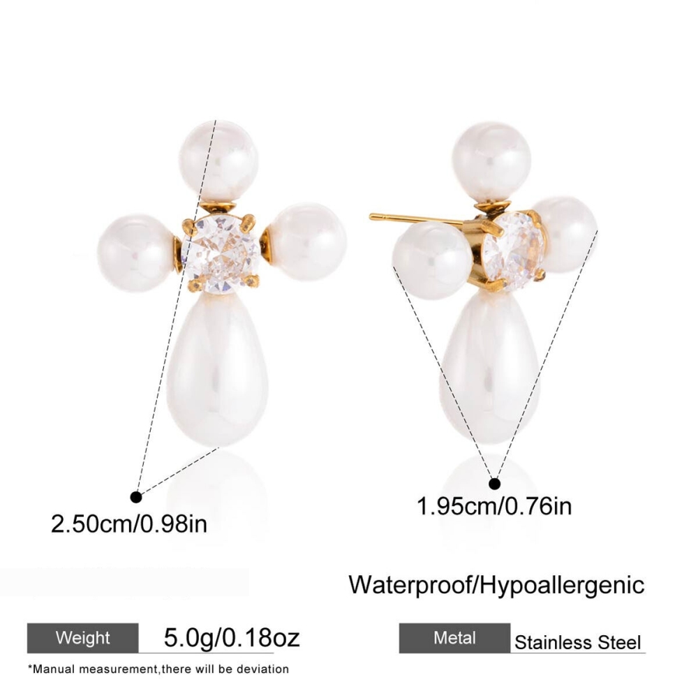 Colliers De Perles Pour Femmes En Acier Inoxydable, Imperméables, Couleur Or, Avec Coquillage Et Étoile De Mer 