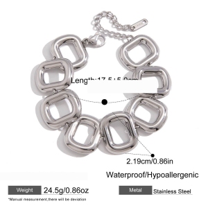 Ensembles De Colliers Pour Femmes Simple Series Punk Circle En Acier Inoxydable Étanche h5