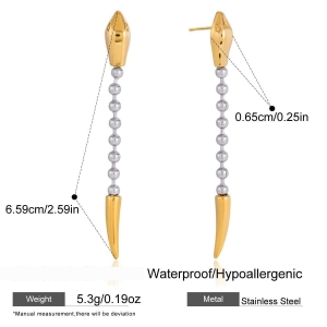 Ensembles De Colliers Pour Femmes Punk Snake En Acier Inoxydable Multicolore Étanche h5 