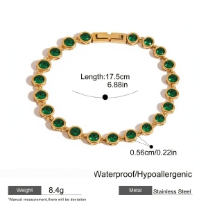 Ensembles De Bracelets Élégants Et Luxueux Pour Femmes, En Acier Inoxydable, Étanches, Couleur Or, Avec Zircon. h5