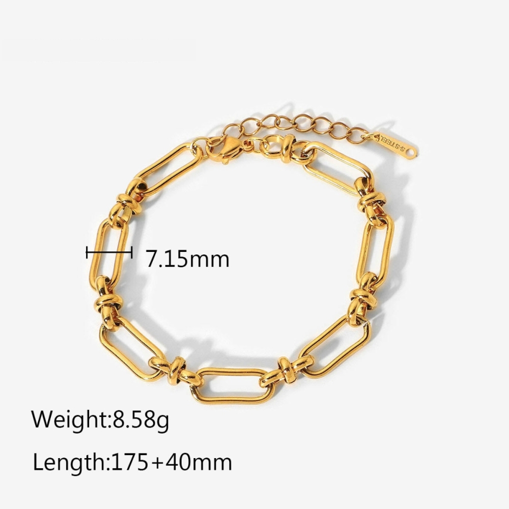 Bracelet Manchette Classique En Acier Inoxydable, Étanche, Couleur Or, Avec Zircon Pour Femme