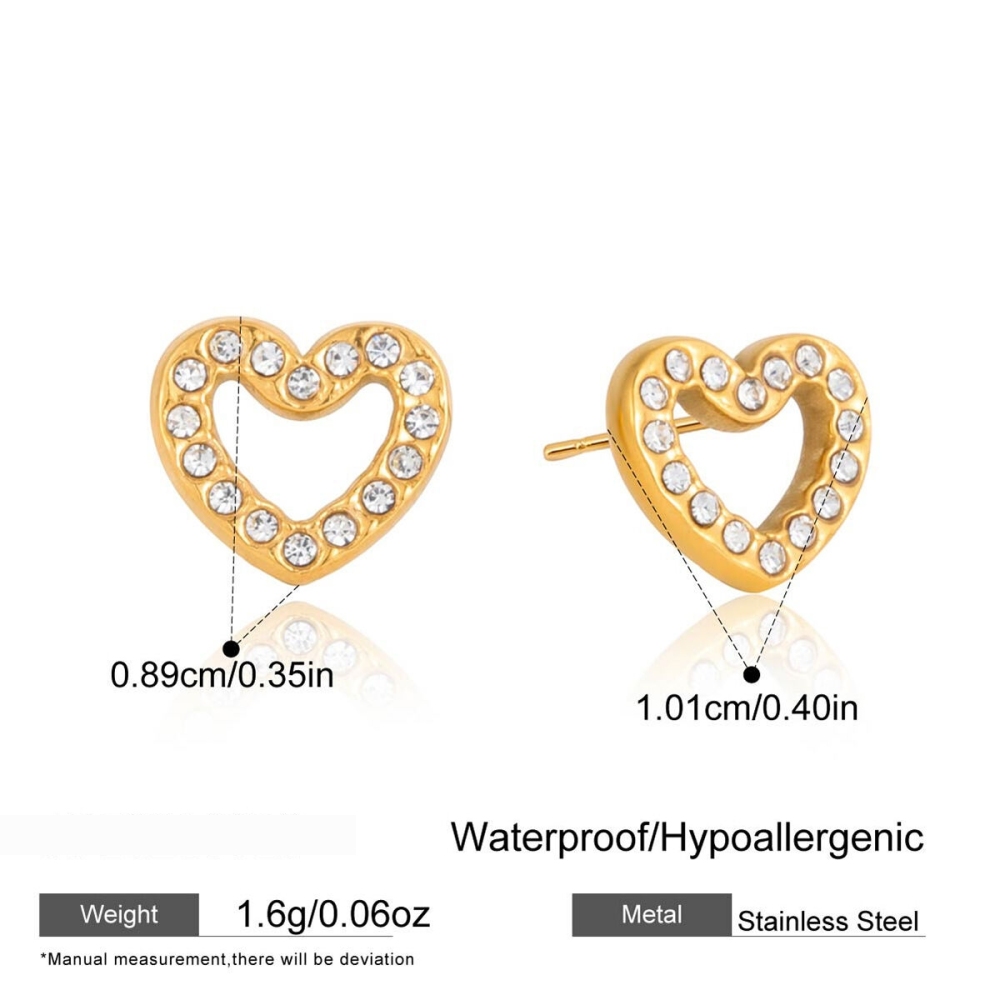Boucles D'Oreilles Puces Pour Femmes, En Acier Inoxydable Doré, Imperméables Et Anti-Ternissement, Ornées D'Un Œil De Diable Exquis Image2