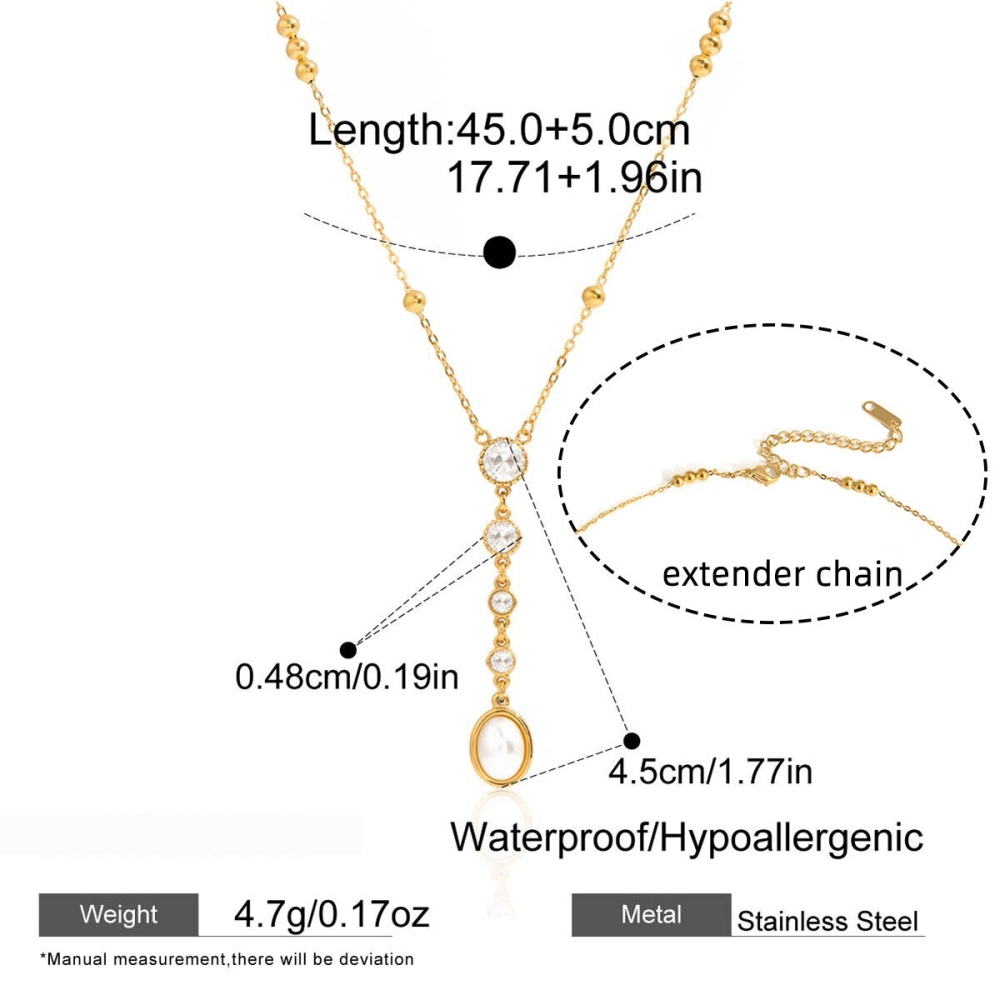 Colliers Pendentifs Pour Femmes, Élégants Et Ronds, En Acier Inoxydable, Étanches Et Anti-Ternissement, Couleur Or Image2