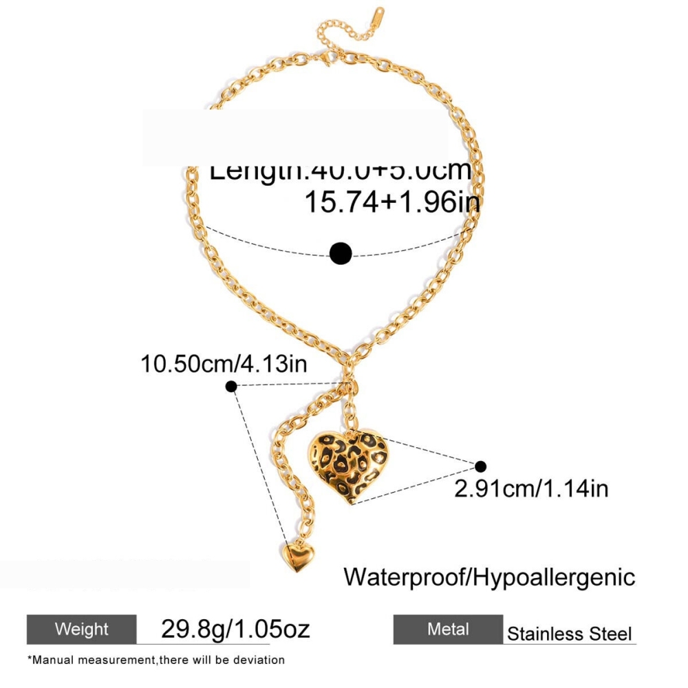 Ensembles De Bijoux Pour Femmes En Acier Inoxydable Doré, Imprimé Léopard Sexy 