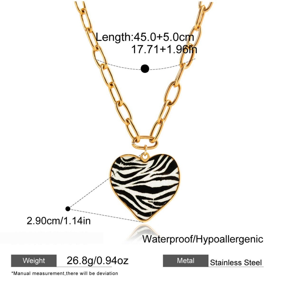 Ensembles De Bijoux Pour Femmes En Acier Inoxydable Doré, Étanches, À Rayures Zébrées. Image2
