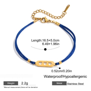 Bracelet À Breloques Pour Femme, Collection Romantique, En Acier Inoxydable, Étanche, Couleur Or (1 Pièce). h5 Image2
