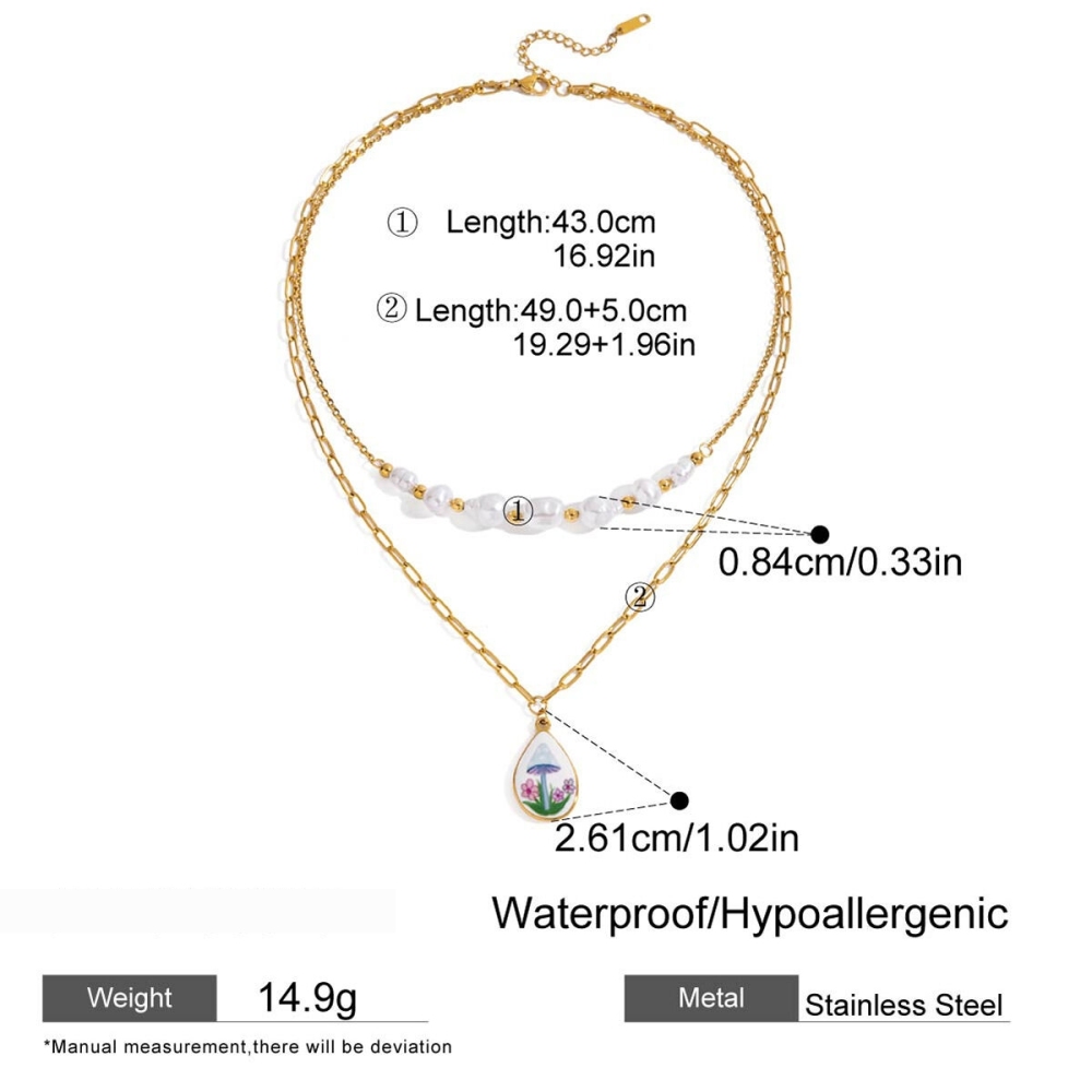 Collier Pendentif Rétro Arbre Pour Femme, En Acier Inoxydable Étanche, Couleur Or (1 Pièce) Image2