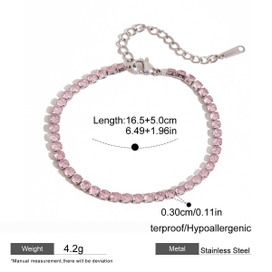 Bracelet À Maillons Pour Femme, En Acier Inoxydable Doré, Avec Motif Cœur (1 Pièce). h5 