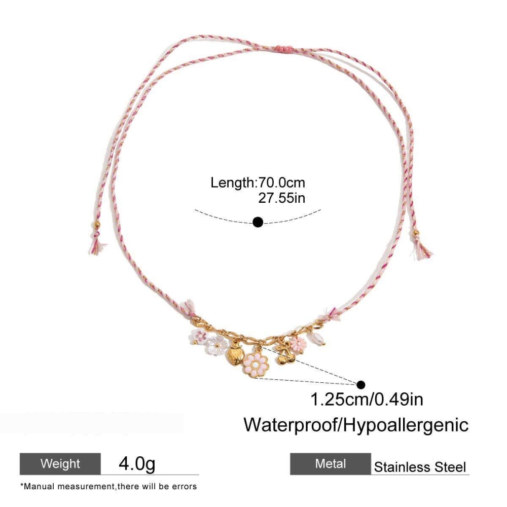 Collier Tressé À Fleurs De Vacances (1 Pièce) Image2