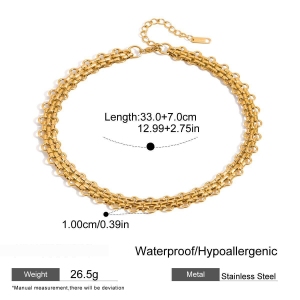 Collier Pendentif Pour Femme, Collection Designable Series Vacation Shell, En Acier Inoxydable Étanche, Couleur Or (1 Pièce) h5