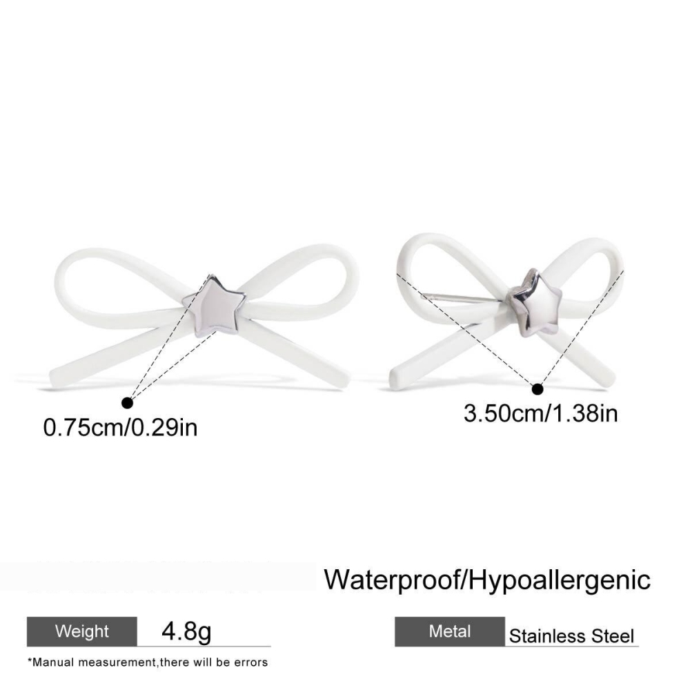 Boucles D'Oreilles À Tige En Forme De Nœud Papillon