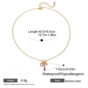 Colliers Pendentifs Sweet Heart En Acier Inoxydable Étanche Couleur Or h5 Image2