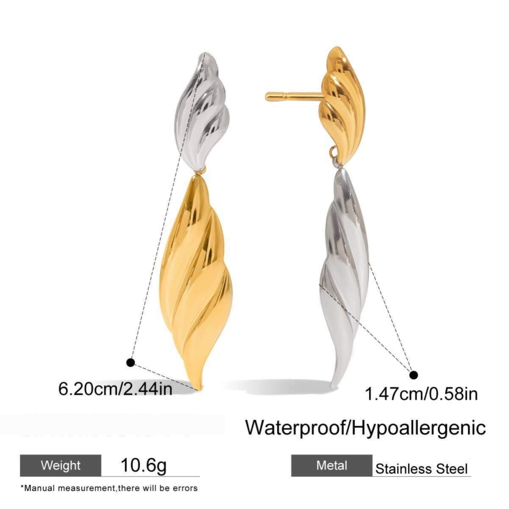 Boucles D'Oreilles Pendantes En Acier Inoxydable Étanche, De Couleurs Assorties Image2