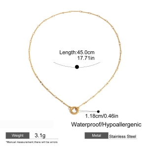 Colliers Pendentifs Simples En Acier Inoxydable Étanche Couleur Or h5