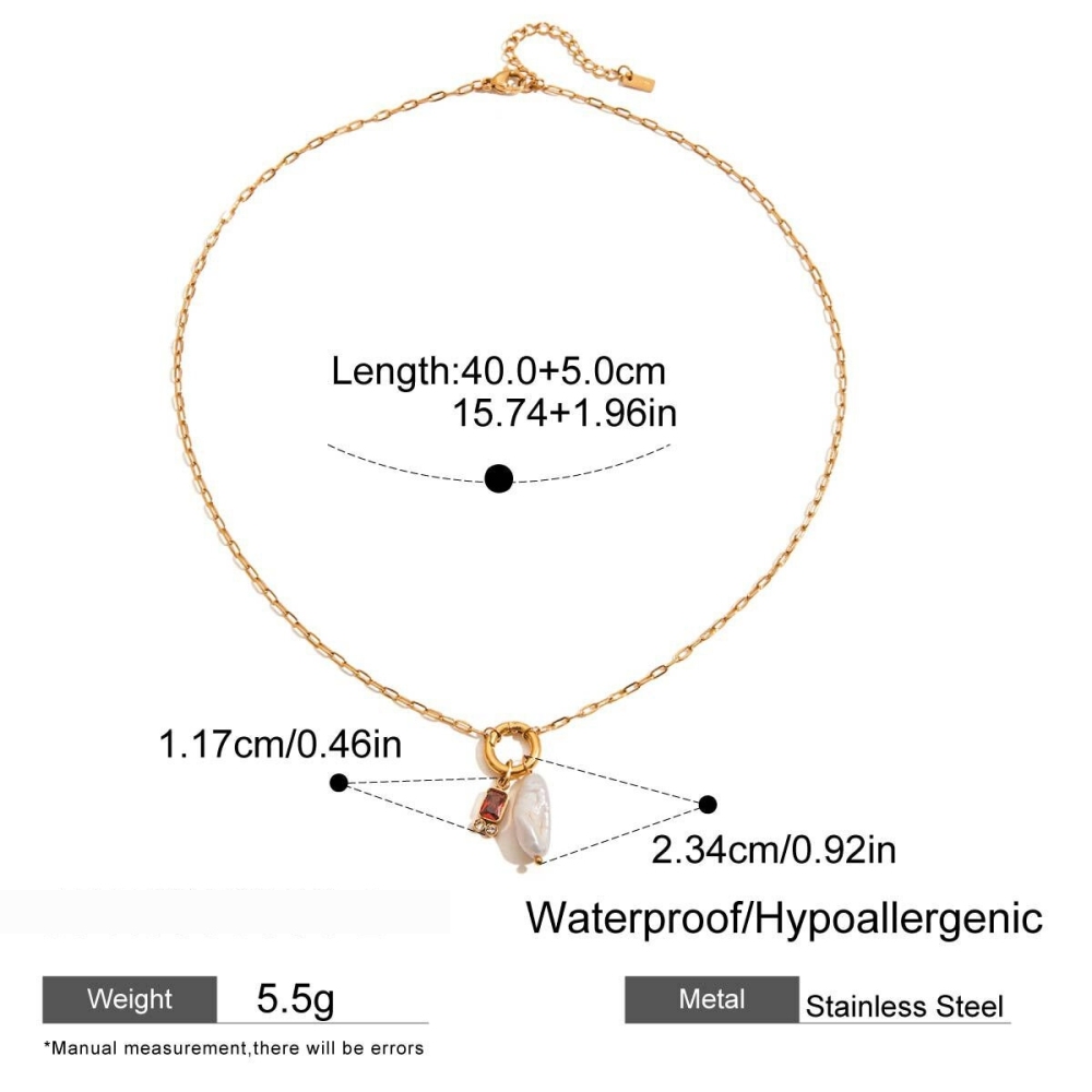 Colliers Pendentifs En Acier Inoxydable Étanche Couleur Or Avec Douze Pierres De Naissance