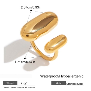 Bague Simple En Acier Inoxydable Étanche De Couleurs Assorties h5