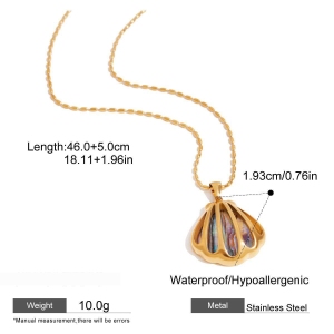 Ensemble De Boucles D'Oreilles Coquillage Couleur Or En Acier Inoxydable Ins Style h5 Image2