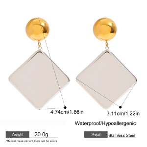 Boucles D'Oreilles Pendantes En Acier Inoxydable Étanche, De Couleurs Assorties h5