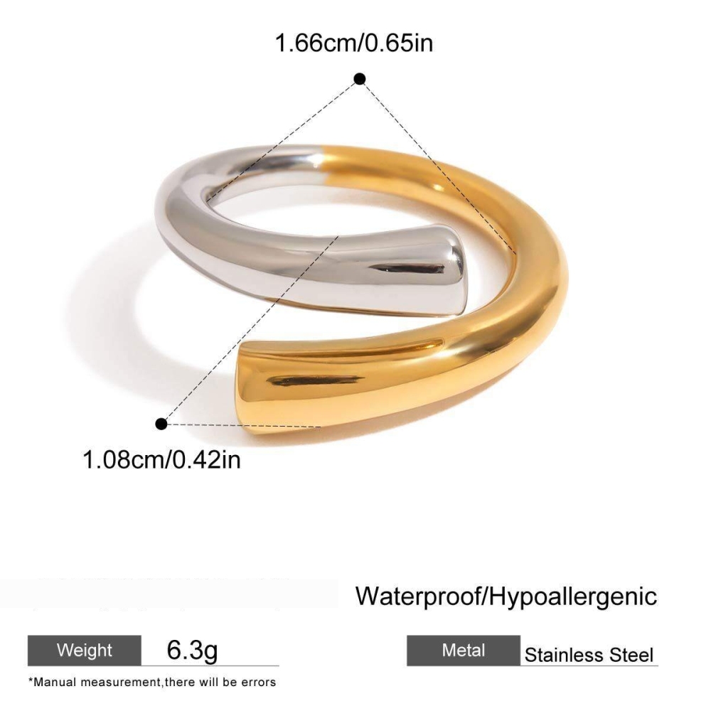 Bague Minimaliste Étanche En Acier Inoxydable Multicolore 