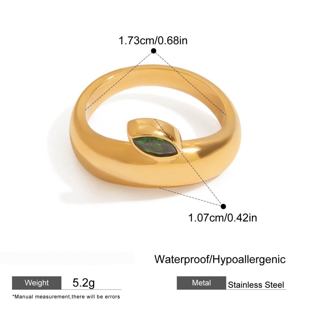 Bague Minimaliste En Acier Inoxydable Couleur Or Avec Cœur Ins Style 