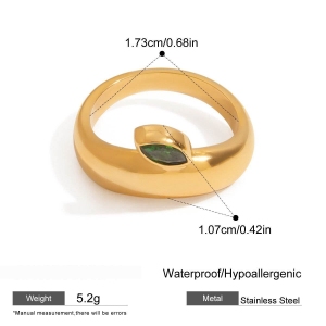 Bague Minimaliste En Acier Inoxydable Couleur Or Avec Cœur Ins Style h5 
