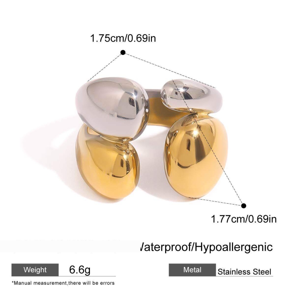 Bague Simple Pour Femme, Collection Simple, Élégante, Annulaire, En Acier Inoxydable Étanche, Coloris Or Et Argent. 