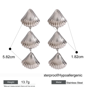1 Paire De Boucles D'Oreilles Pendantes Simple Series Simple Turtle En Acier Inoxydable Étanches Pour Femmes h5 Image2