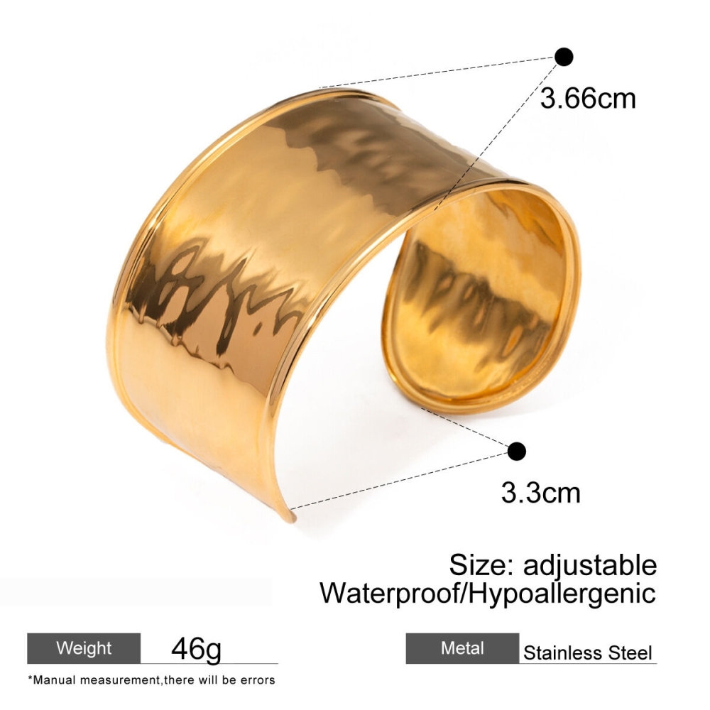 Bracelet Jonc Femme Étanche En Acier Inoxydable, Style Géométrique Simple, 1 Pièce 