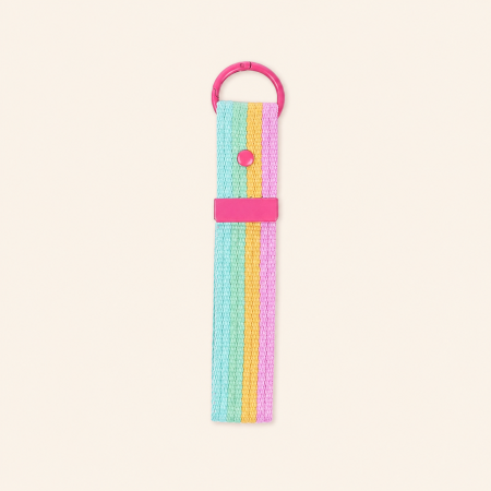 Porte-clés en coton Simple Series Daily, uni, rayé, dégradé de couleurs, mélangé et à rayures.