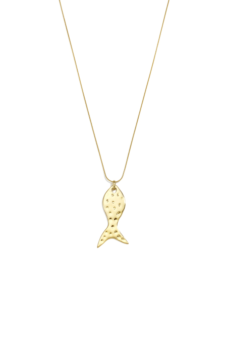 Colliers longs en acier inoxydable, motif poisson, collection décontractée et simple pour femmes