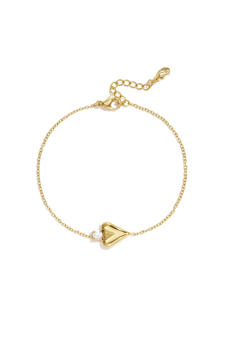 Bracelets à breloques en acier inoxydable en forme de cœur, collection Daily Simple, bijoux pour femmes