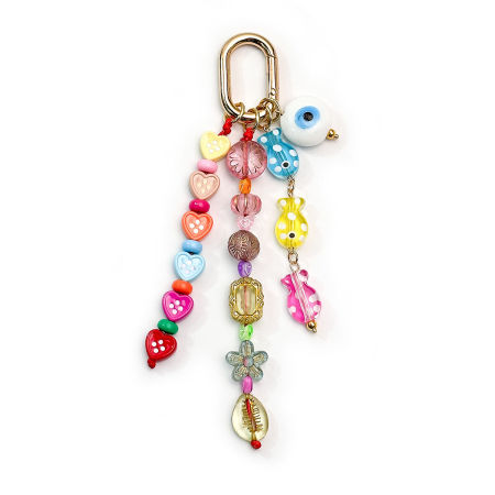 Collection ethnique Perles œil de diable naturel style océanique Couleurs mélangées Coquillages Forme géométrique Breloques pour sacs