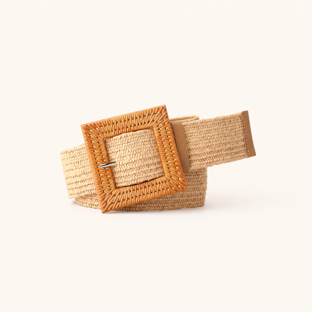 Ceinture décorative tissée en PP à rayures unies, style bohème ethnique, série bohème
