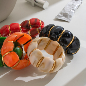 Bracelets Élastiques Étanches En Résine Et Acier Inoxydable Pour Femmes h5 Image6