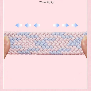 Ceinture Tissée En Tissu Multicolore Décontracté De La Série Simple h5 Image5