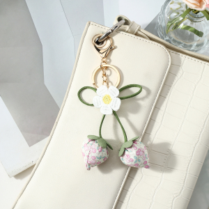 Breloques De Sac En Alliage Fraise, Nœud Papillon Et Fleur Douce, Série Simple h5 Image4